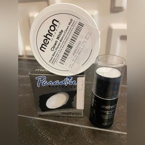 NWT unopened mehron makeup white clown white & cream blend stick